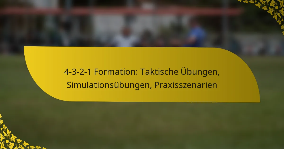 4-3-2-1 Formation: Taktische Übungen, Simulationsübungen, Praxisszenarien