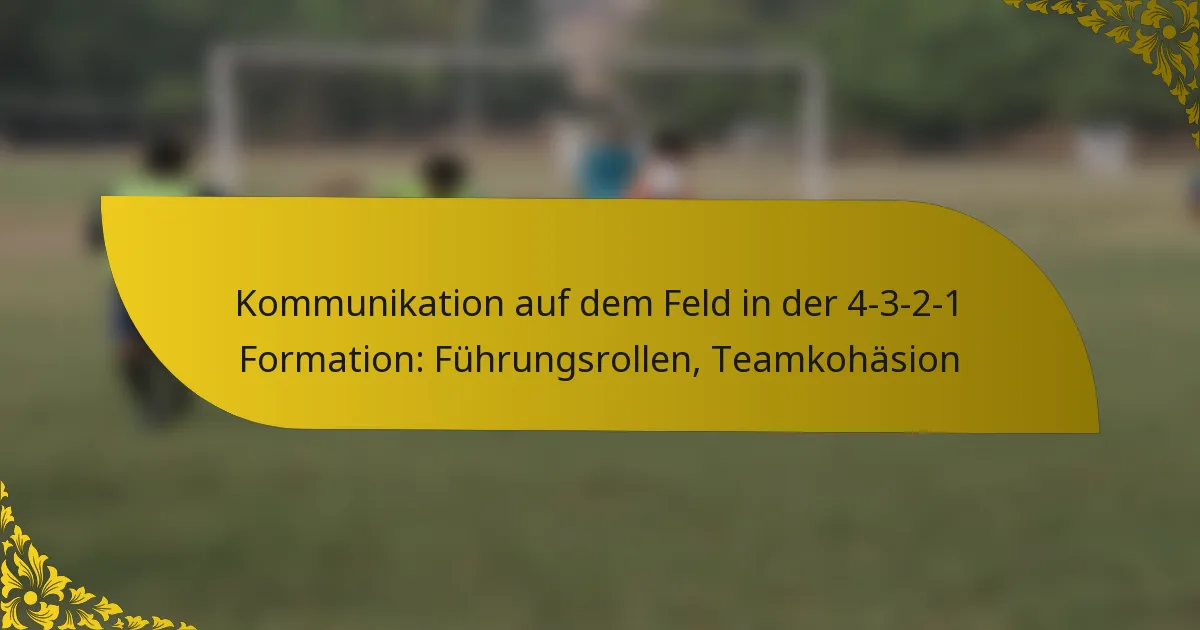 Kommunikation auf dem Feld in der 4-3-2-1 Formation: Führungsrollen, Teamkohäsion